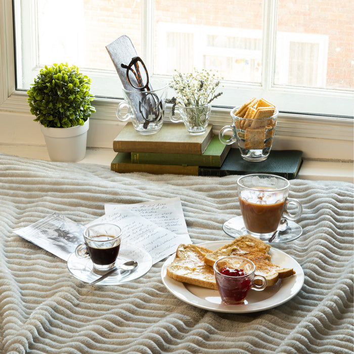 14cm Bar Glass Cappuccino Saucers - Pack of Six