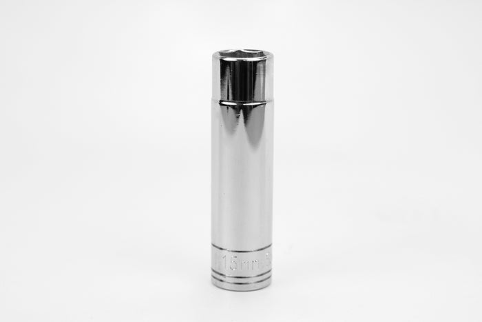 15 mm 1/2" Drive 6 Point Metric Deep Chrome Socket