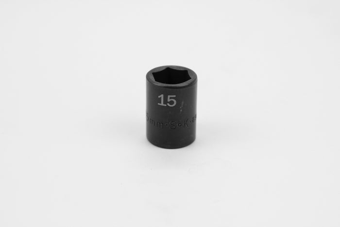 15 mm 3/8" Drive 6 Point Standard Metric Impact Socket