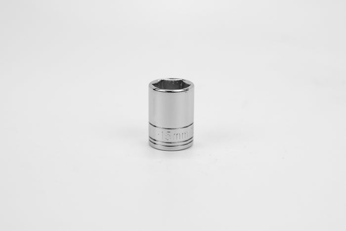 15 mm 3/8" Drive Metric Standard Chrome Socket