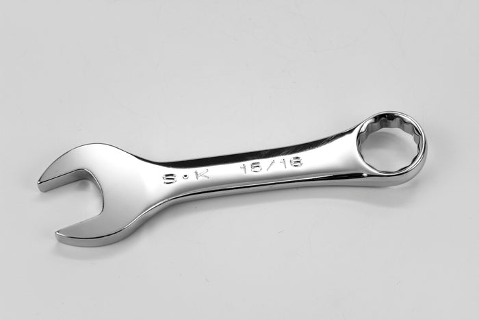 15/16" 12 Point Fractional Short Combination Chrome Wrench