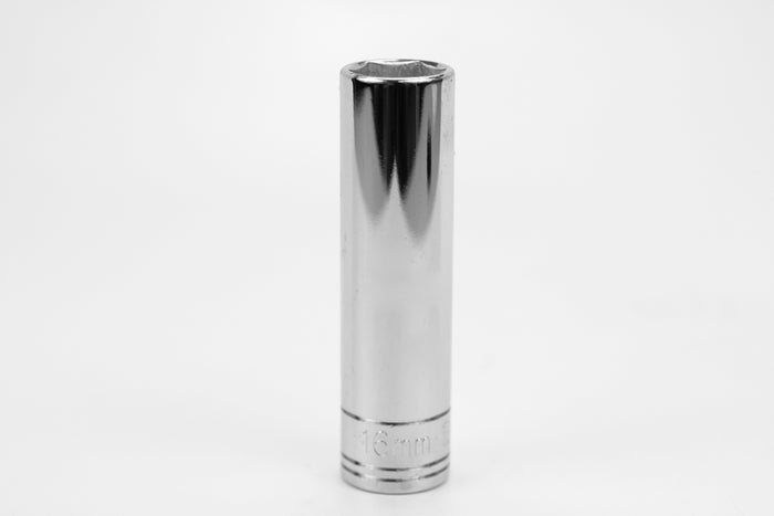 16 mm 1/2" Drive 6 Point Metric Deep Chrome Socket