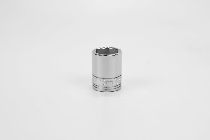 16 mm 3/8" Drive Metric Standard Chrome Socket