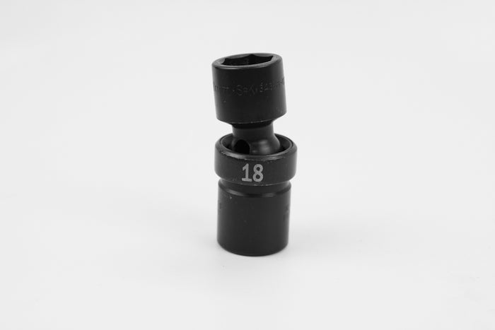 18 mm 1/2" Drive 6 Point Swivel Metric Impact Socket