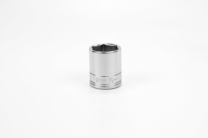 19 mm 3/8" Drive Metric Standard Chrome Socket