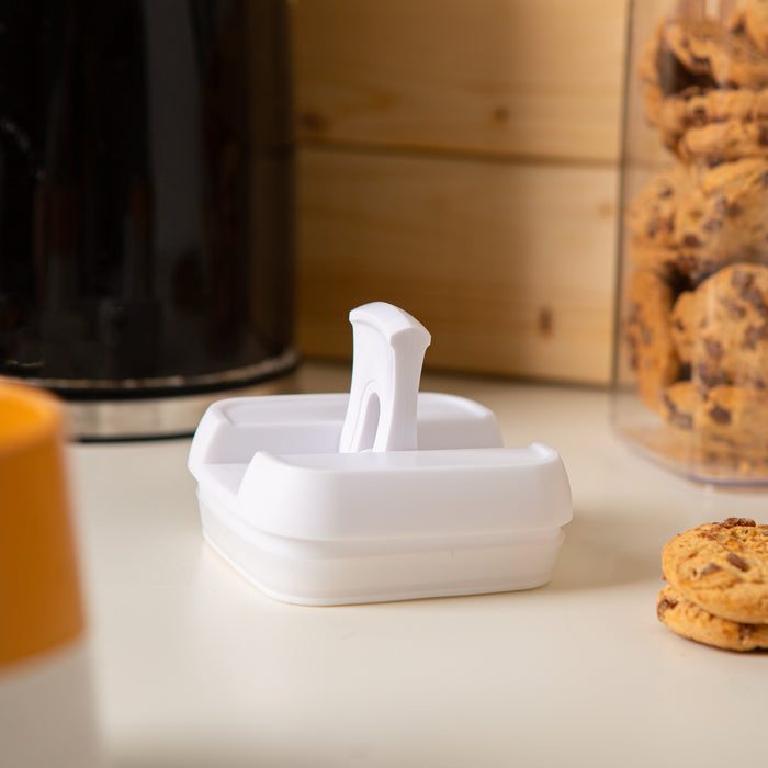 1.9L White Lid Airtight Flip-Lock Plastic Food Storage Container