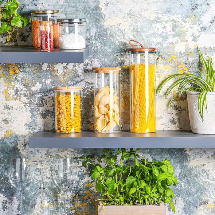 1L Scandi Storage Jar with Cork Lid