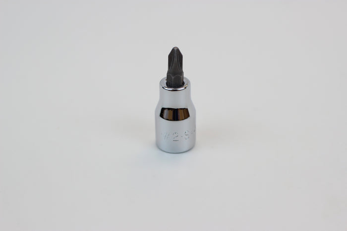 #2 3/8" Drive Phillips Screwdriver Chrome Bit Socket