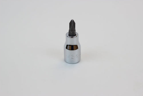 #2 3/8" Drive Phillips Screwdriver Chrome Bit Socket