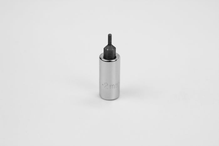 2 mm 1/4" Drive Hex Chrome Bit Socket