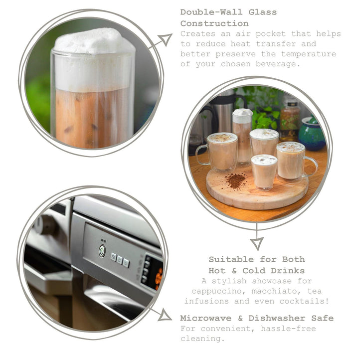 200ml Double-Walled Glasses Set - Pack of 2