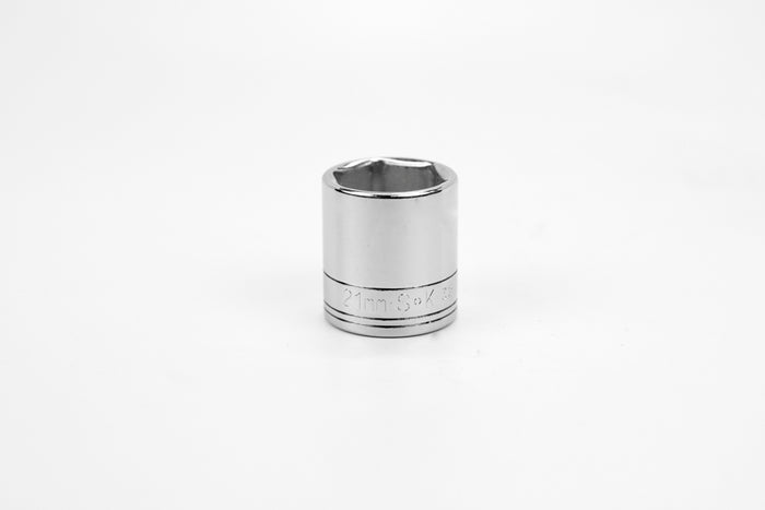 21 mm 3/8" Drive Metric Standard Chrome Socket