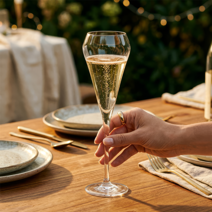 230ml Hoxton Crystal Champagne Flutes - Pack of 6