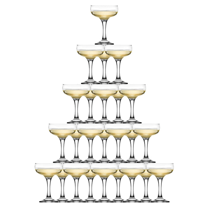 Champagne Tower Set - 200ml - Pack of 35 Glasses - By Rink Drink