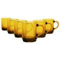 260ml Amber Versailles Coffee Glasses - Pack of Six