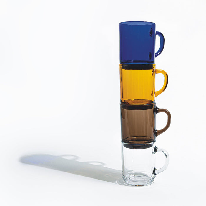 260ml Amber Versailles Coffee Glasses - Pack of Six