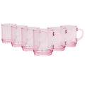 260ml Pink Versailles Coffee Glasses - Pack of Six