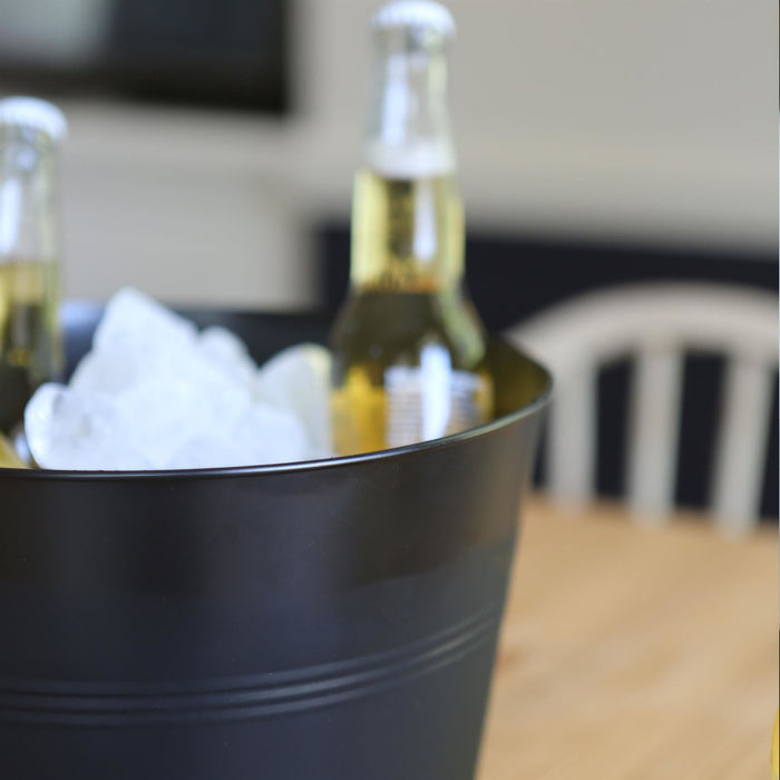 26.5cm Black Handmade Galvanized Iron Ice Bucket