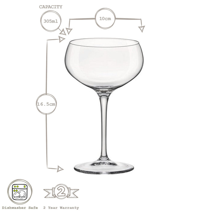 305ml Bartender Espresso Martini Glasses - Pack of Six