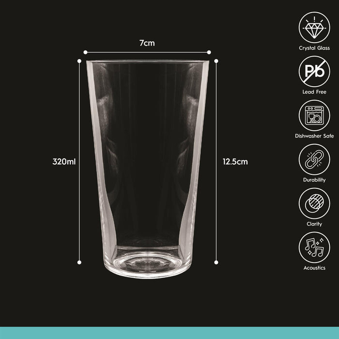 320ml Hoxton Crystal Highball Glasses - Pack of 6