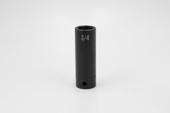 3/4" 1/2" Drive 6 Point Deep Fractional Impact Socket