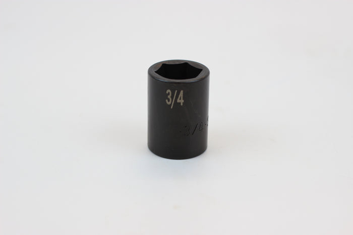 3/4" 1/2" Drive 6 Point Standard Fractional Impact Socket