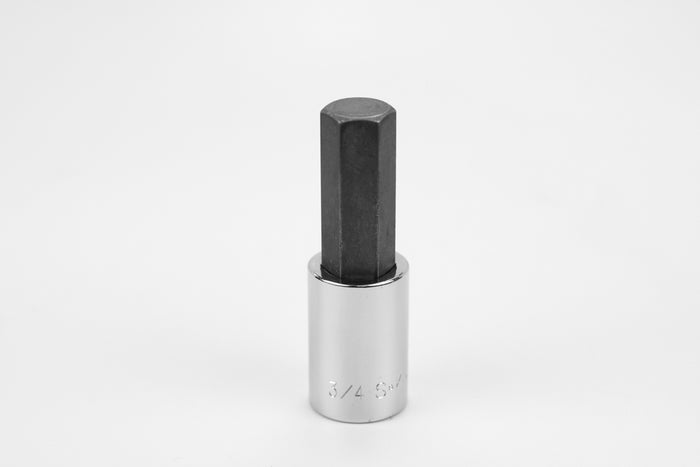 3/4" 1/2" Drive Hex Chrome Bit Socket