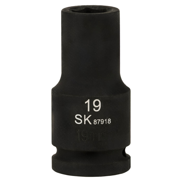 SK87918 - 3/4" Drive, 6 Point, Deep Metric Impact Socket, 19mm