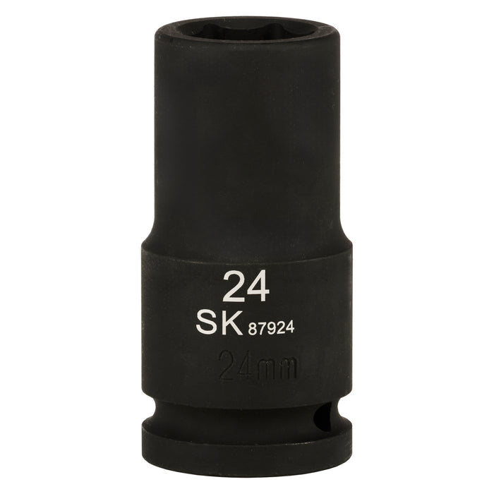 SK87924 - 3/4" Drive, 6 Point, Deep Metric Impact Socket, 24mm