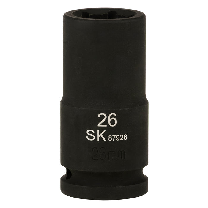 SK87926 - 3/4" Drive, 6 Point, Deep Metric Impact Socket, 26mm