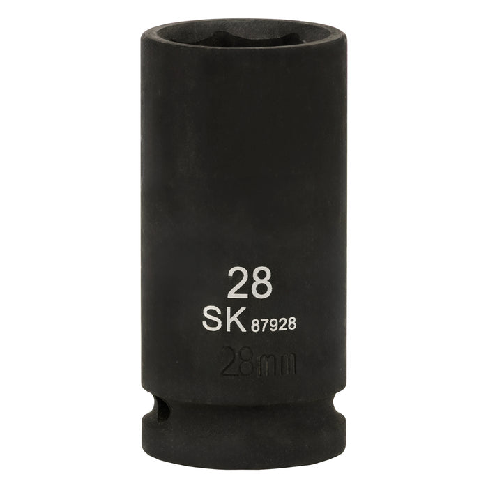 SK87928 - 3/4" Drive, 6 Point, Deep Metric Impact Socket, 28mm