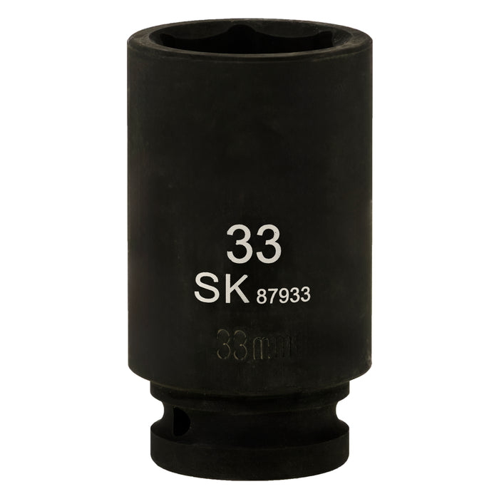 SK87933 - 3/4" Drive, 6 Point, Deep Metric Impact Socket, 33mm
