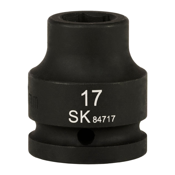 SK84717 - 3/4" Drive, 6 Point, Shallow, Metric Impact Socket, 17mm