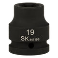 SK84719S - 3/4" Drive, 6 Point, Shallow, Metric Impact Socket, 19mm
