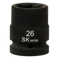 SK84726 - 3/4" Drive, 6 Point, Shallow, Metric Impact Socket, 26mm