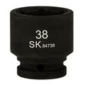 SK84738 - 3/4" Drive, 6 Point, Shallow, Metric Impact Socket, 38mm