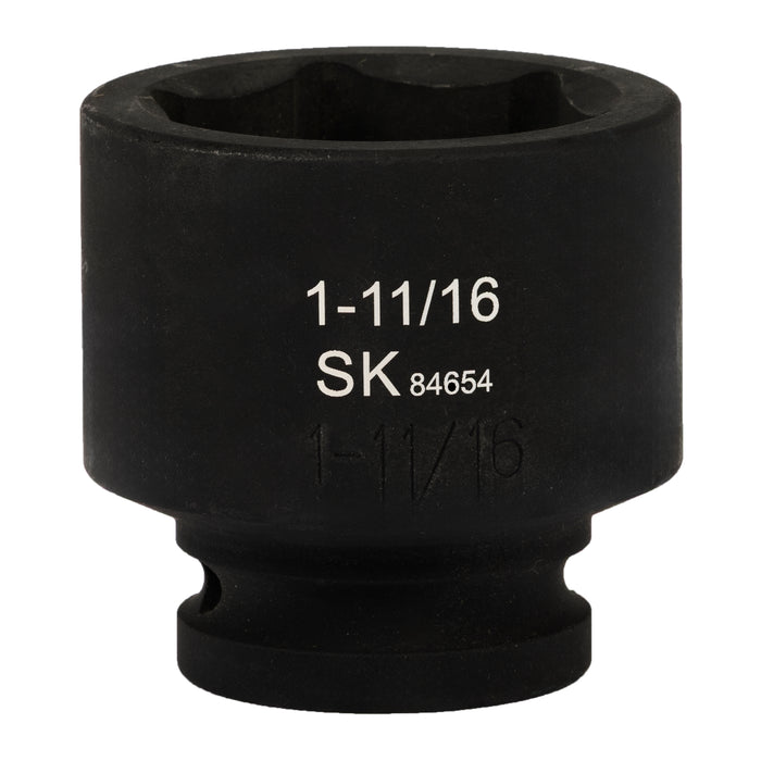 SK84654 - 3/4" Drive, 6 Point, Shallow, SAE Impact Socket, 1-11/16"
