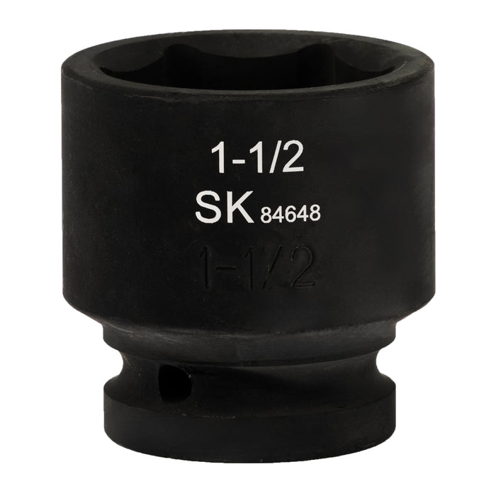 SK84648 - 3/4" Drive, 6 Point, Shallow, SAE Impact Socket, 1-1/2"