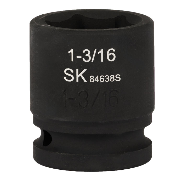 SK84638S - 3/4" Drive, 6 Point, Shallow, SAE Impact Socket, 1-3/16"