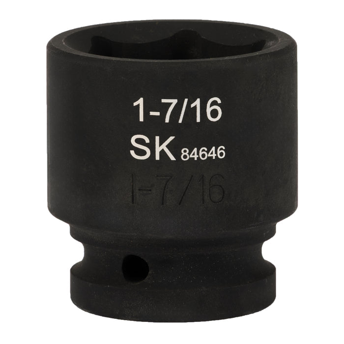 SK84646 - 3/4" Drive, 6 Point, Shallow, SAE Impact Socket, 1-7/16"