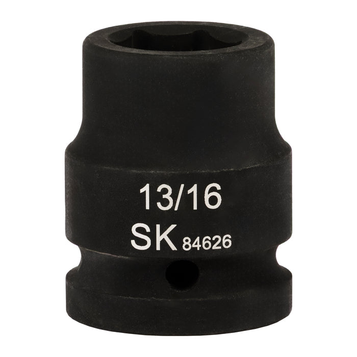 SK84626 - 3/4" Drive, 6 Point, Shallow, SAE Impact Socket, 13/16"