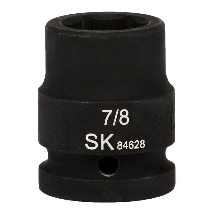 SK84628 - 3/4" Drive, 6 Point, Shallow, SAE Impact Socket, 7/8"