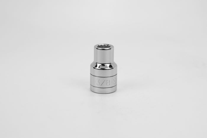 3/8" 1/2" Drive 12 Point Fractional Standard Chrome Socket