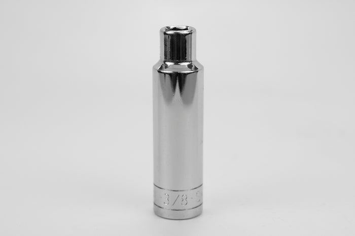 3/8" 1/2" Drive 6 Point Fractional Deep Chrome Socket