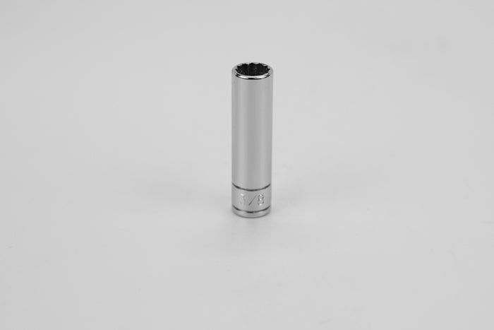 3/8" 1/4" Drive 12 Point Fractional Deep Chrome Socket