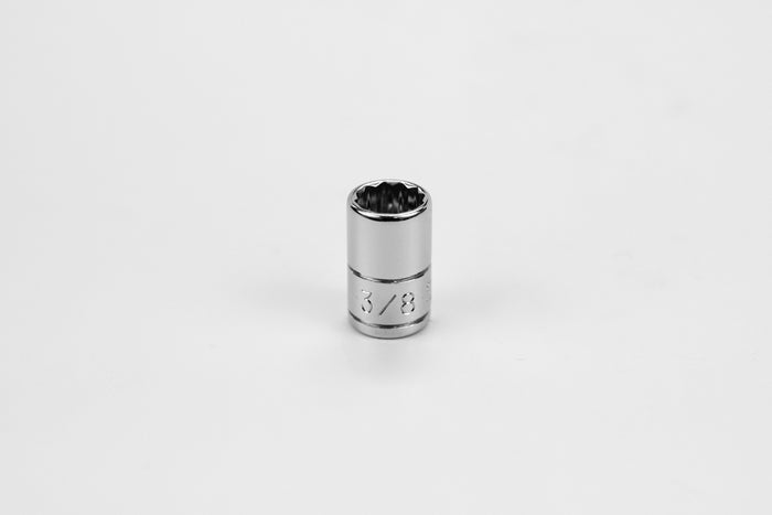 3/8" 1/4" Drive 12 Point Fractional Standard Chrome Socket