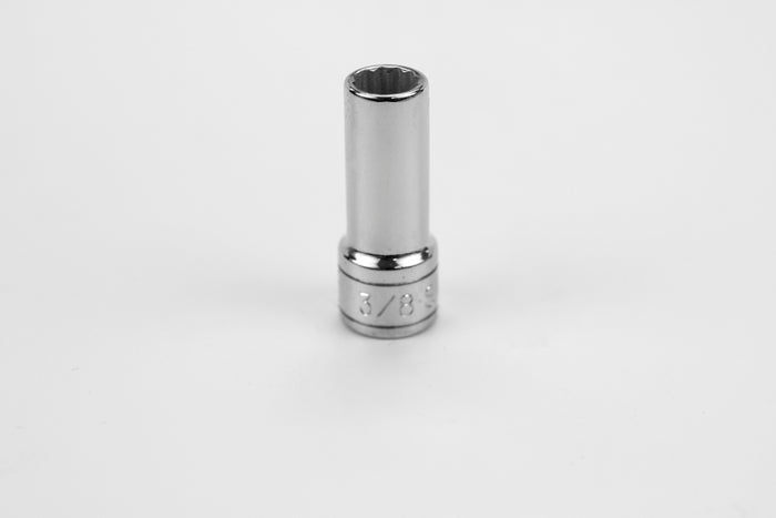 3/8" 3/8" Drive 12 Point Fractional Deep Chrome Socket