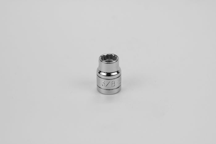 3/8" 3/8" Drive 12 Point Fractional Standard Chrome Socket