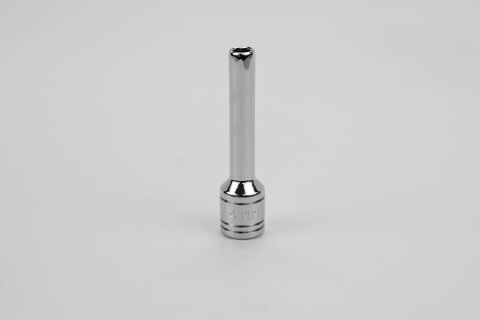 4 mm 1/4" Drive 6 Point Metric Deep Chrome Socket