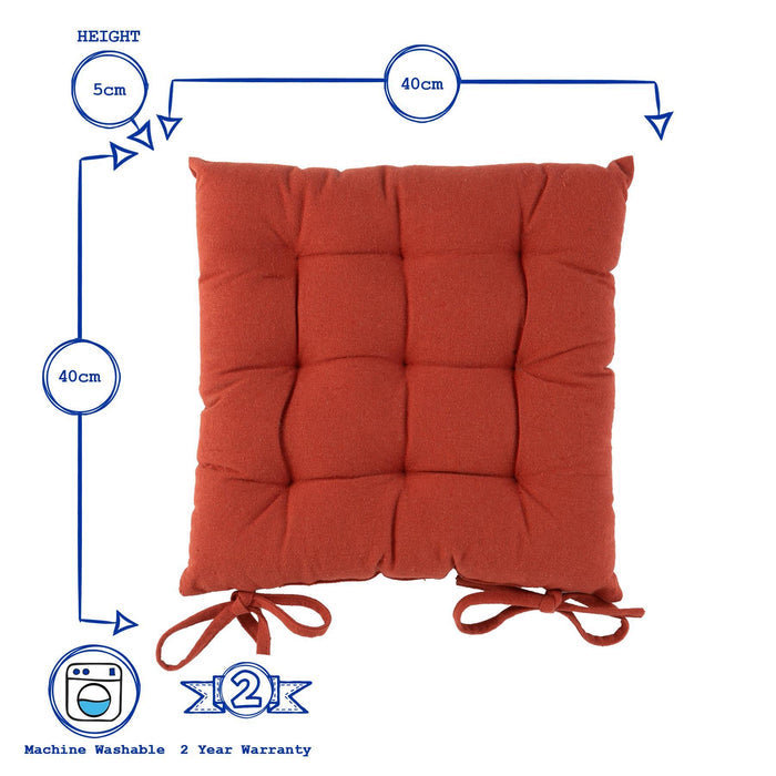 40cm Square Garden Chair Seat Cushion